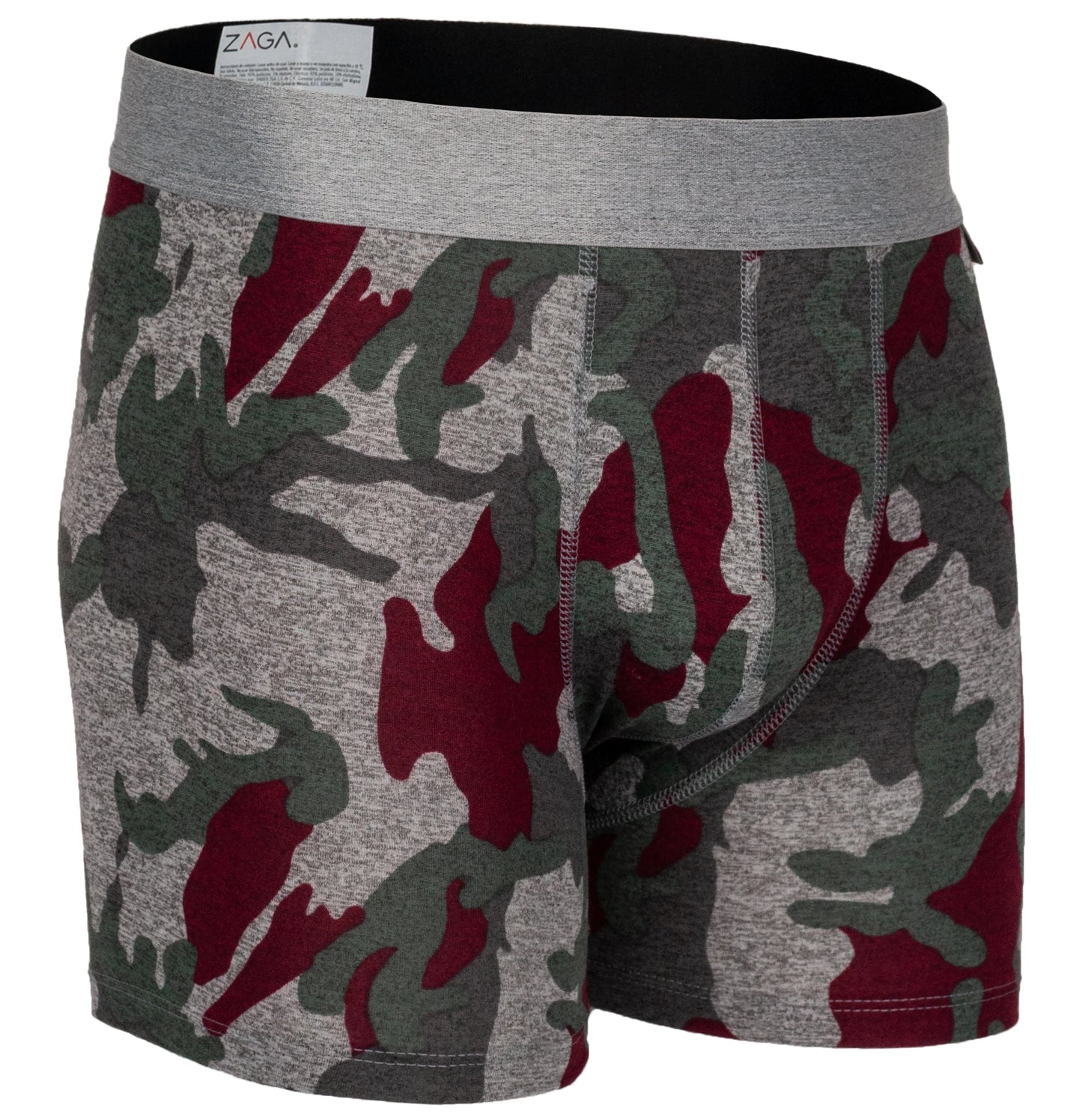 Boxer Largo Camuflaje Vino 6 Pack