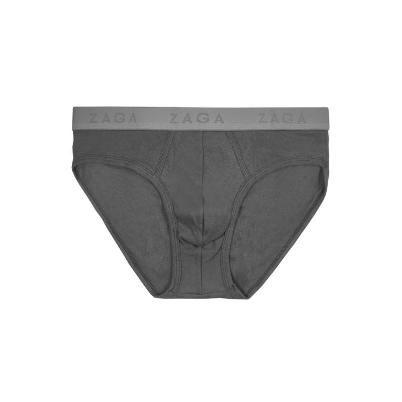 Brief Algodón 100% 6Pack Negro, Gris, Negro