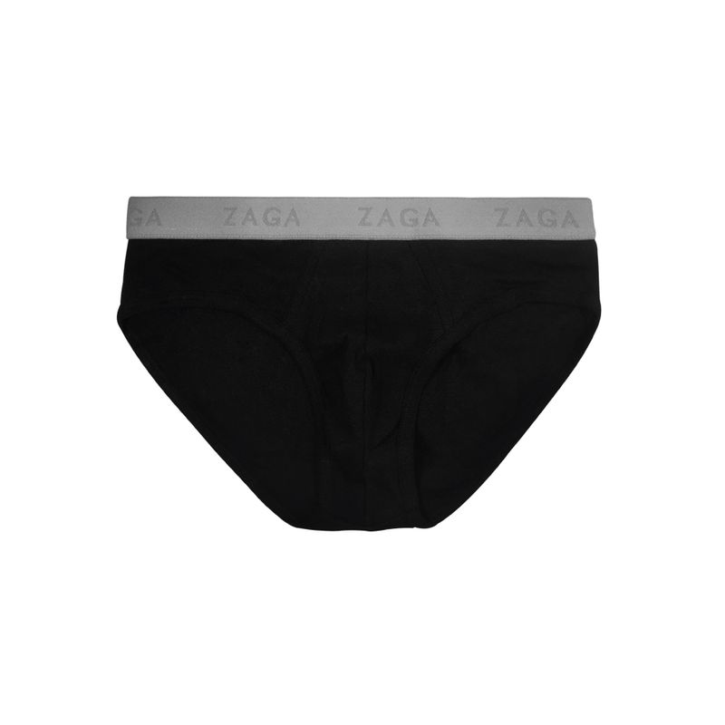 Brief Algodón 100% 6Pack Negro, Gris, Negro