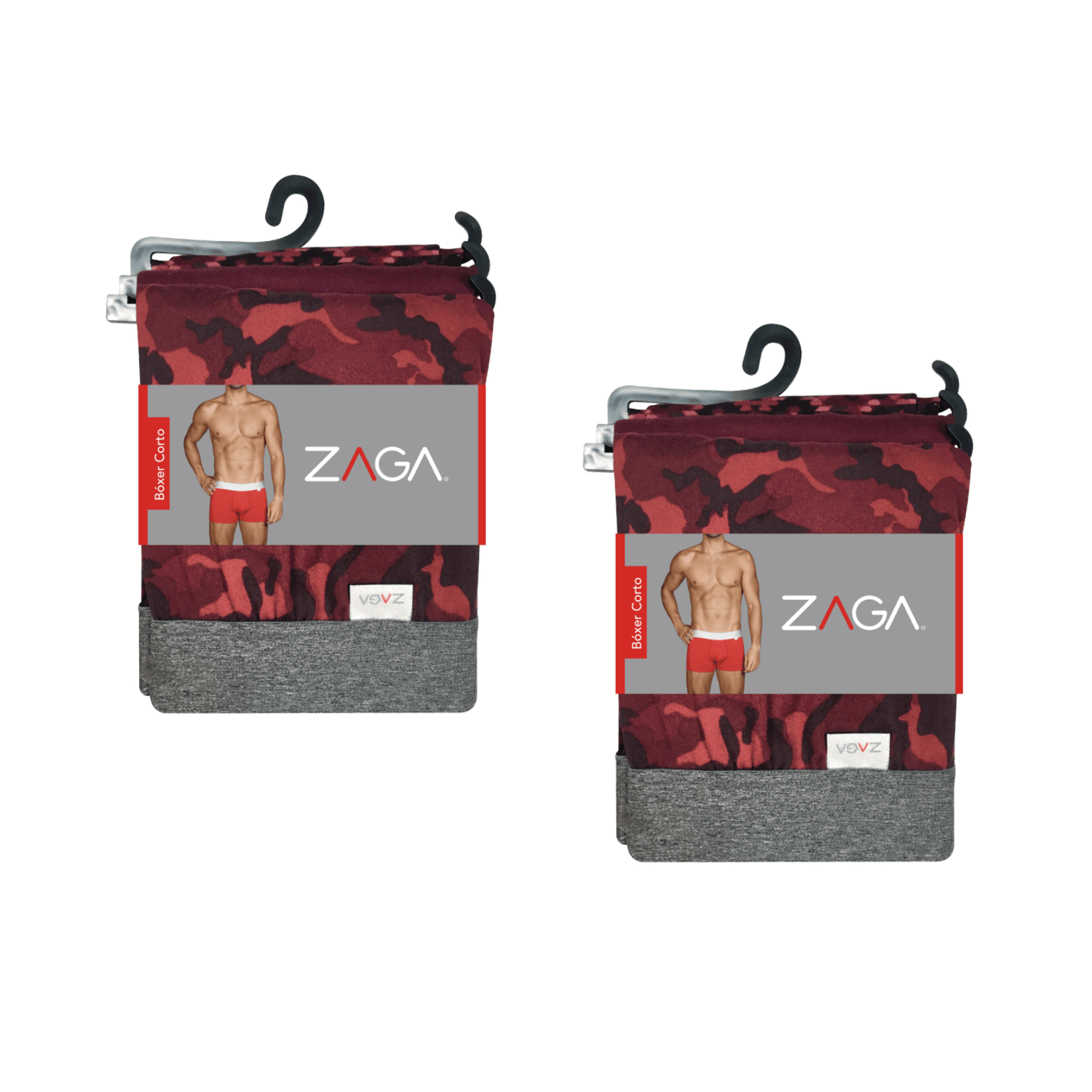 Boxer Corto Rombos Vino 6 Pack