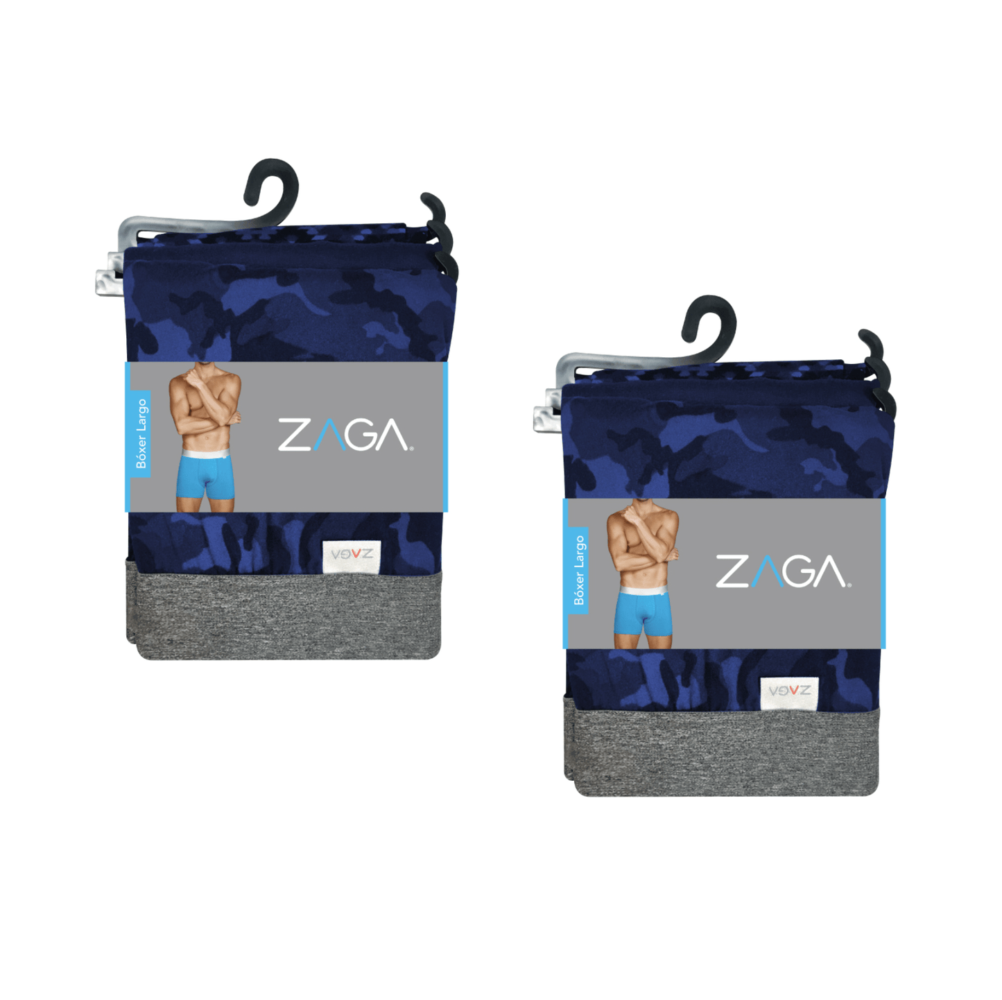 Boxer Largo Rombos Azul 6 Pack