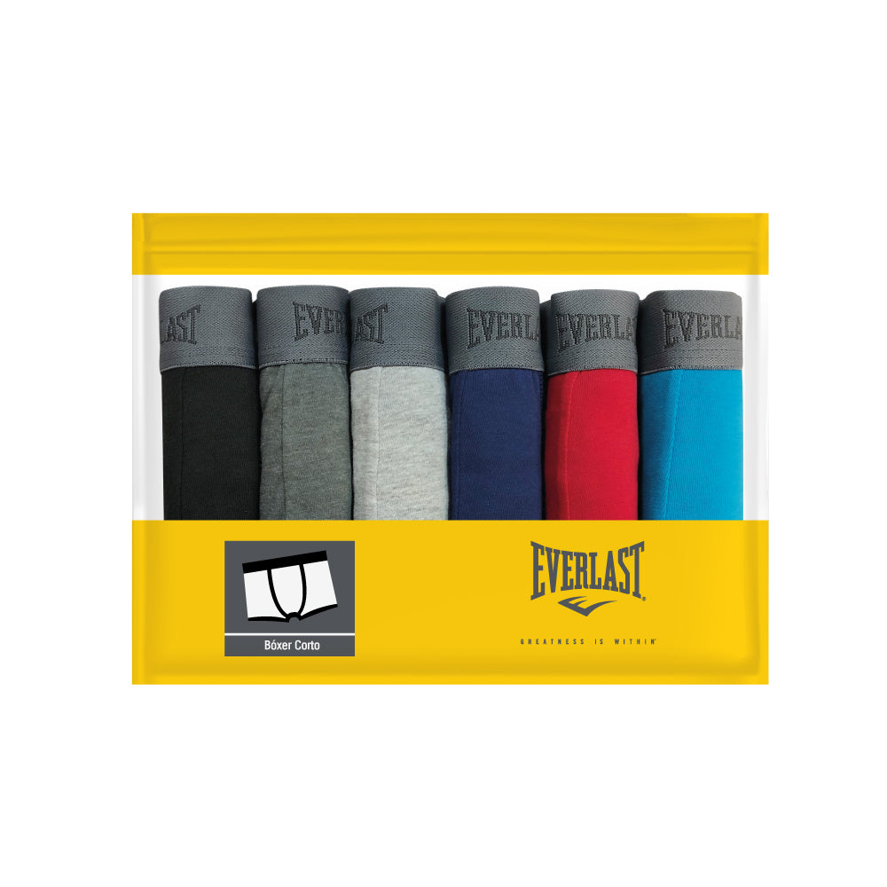 Boxer Corto Everlast Hombre 6 Piezas