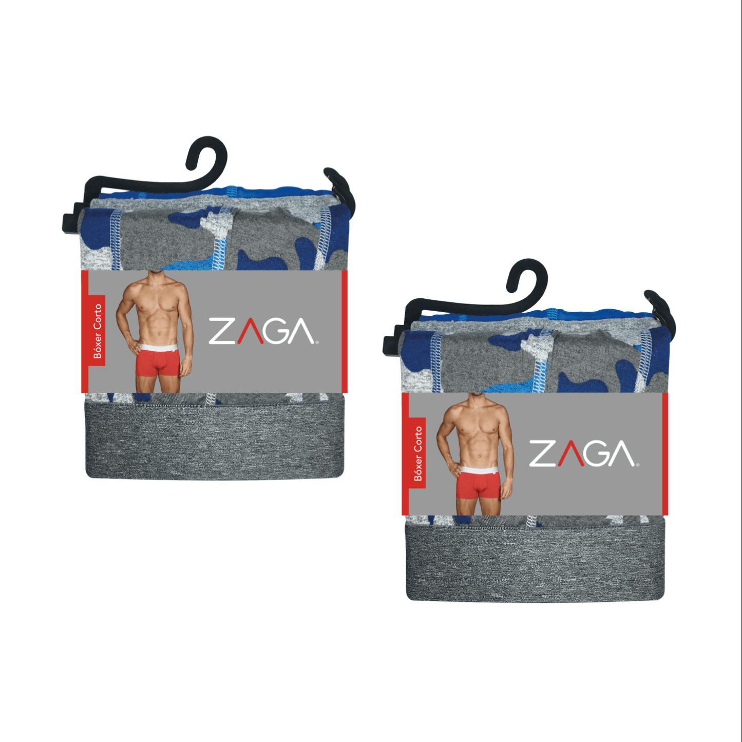 Boxer Corto Camuflaje Azul 6 Pack