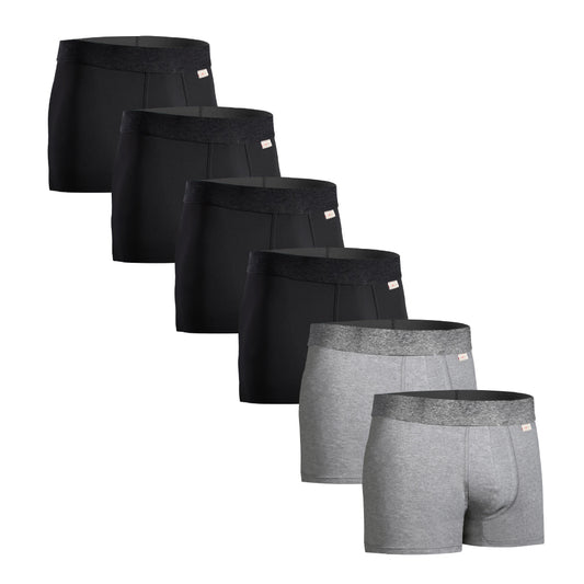 Boxer Corto 5 Pack Negro, Gris, Jaspe