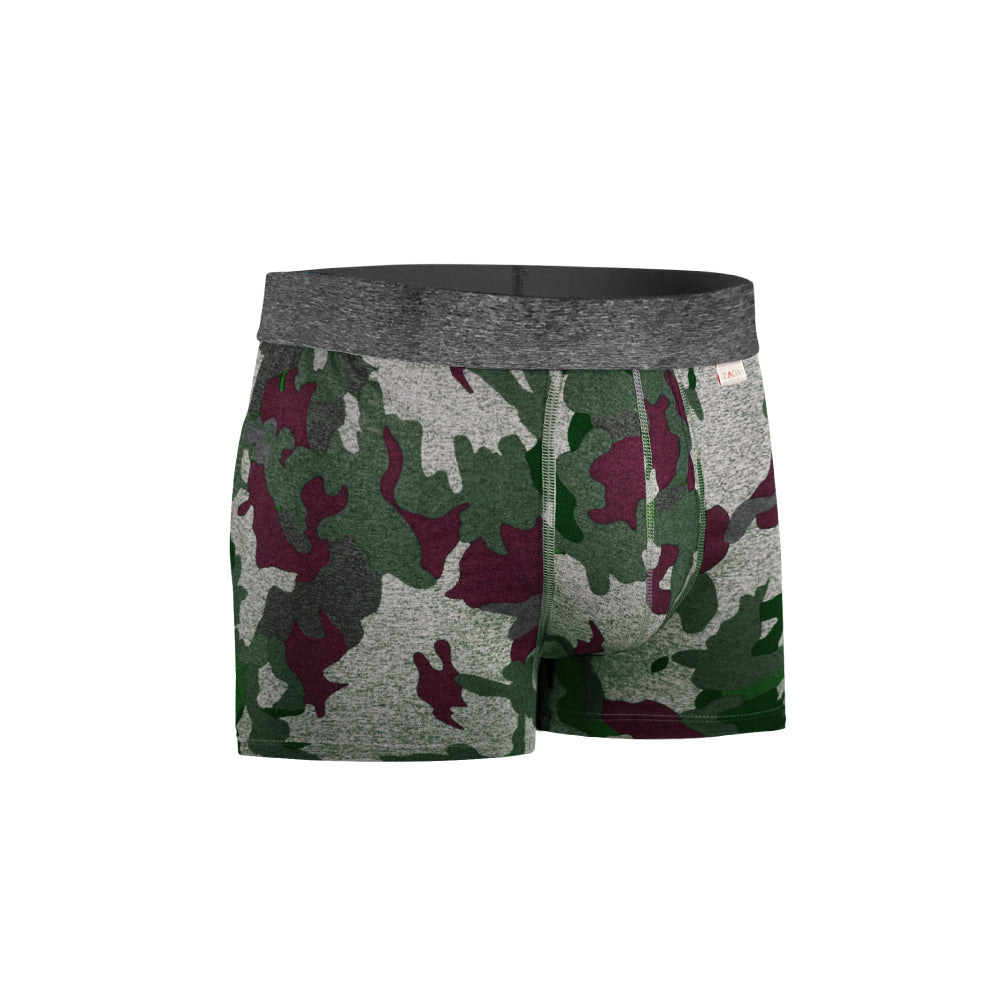 Boxer Corto Camuflaje Vino 6 Pack