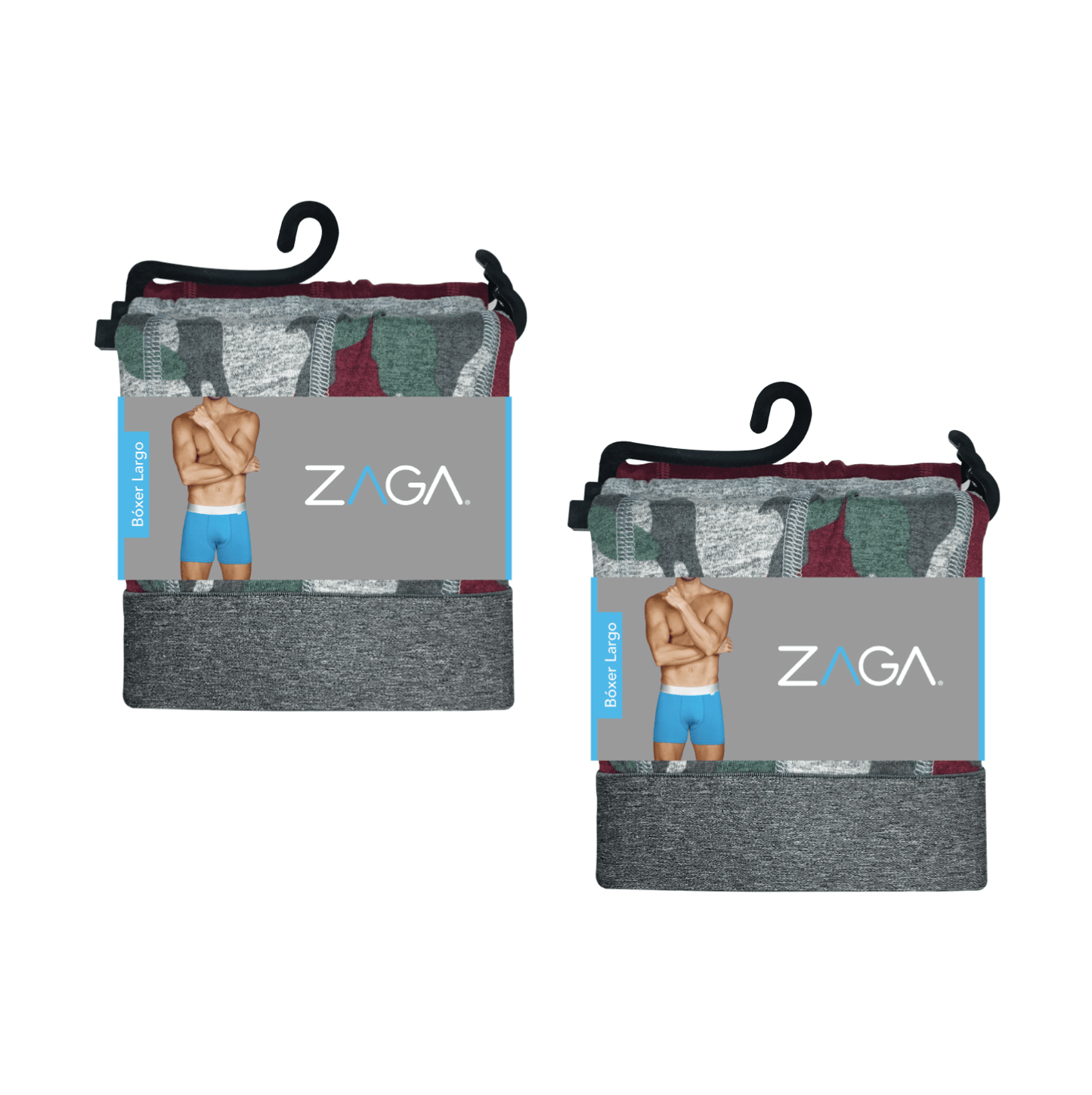 Boxer Largo Camuflaje Vino 6 Pack