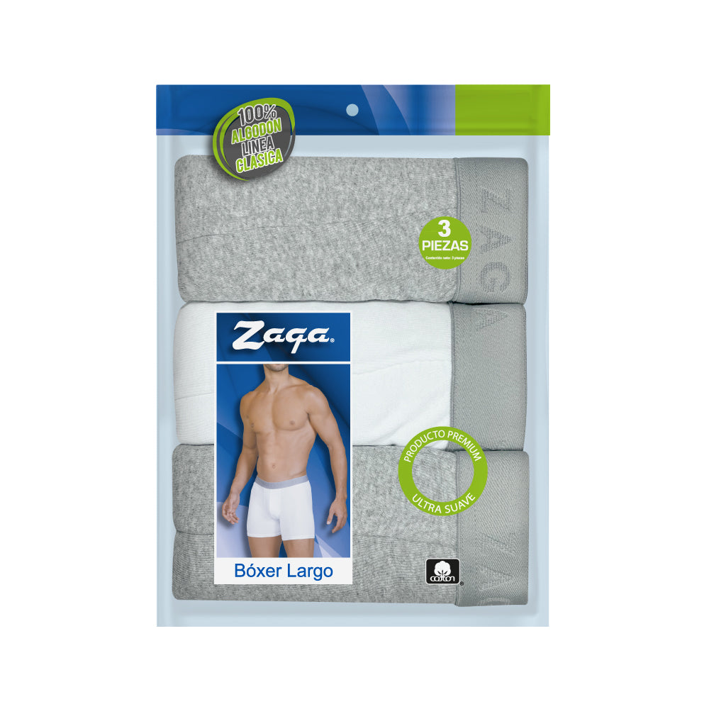 Boxer Largo Algodón 100% 6Pack