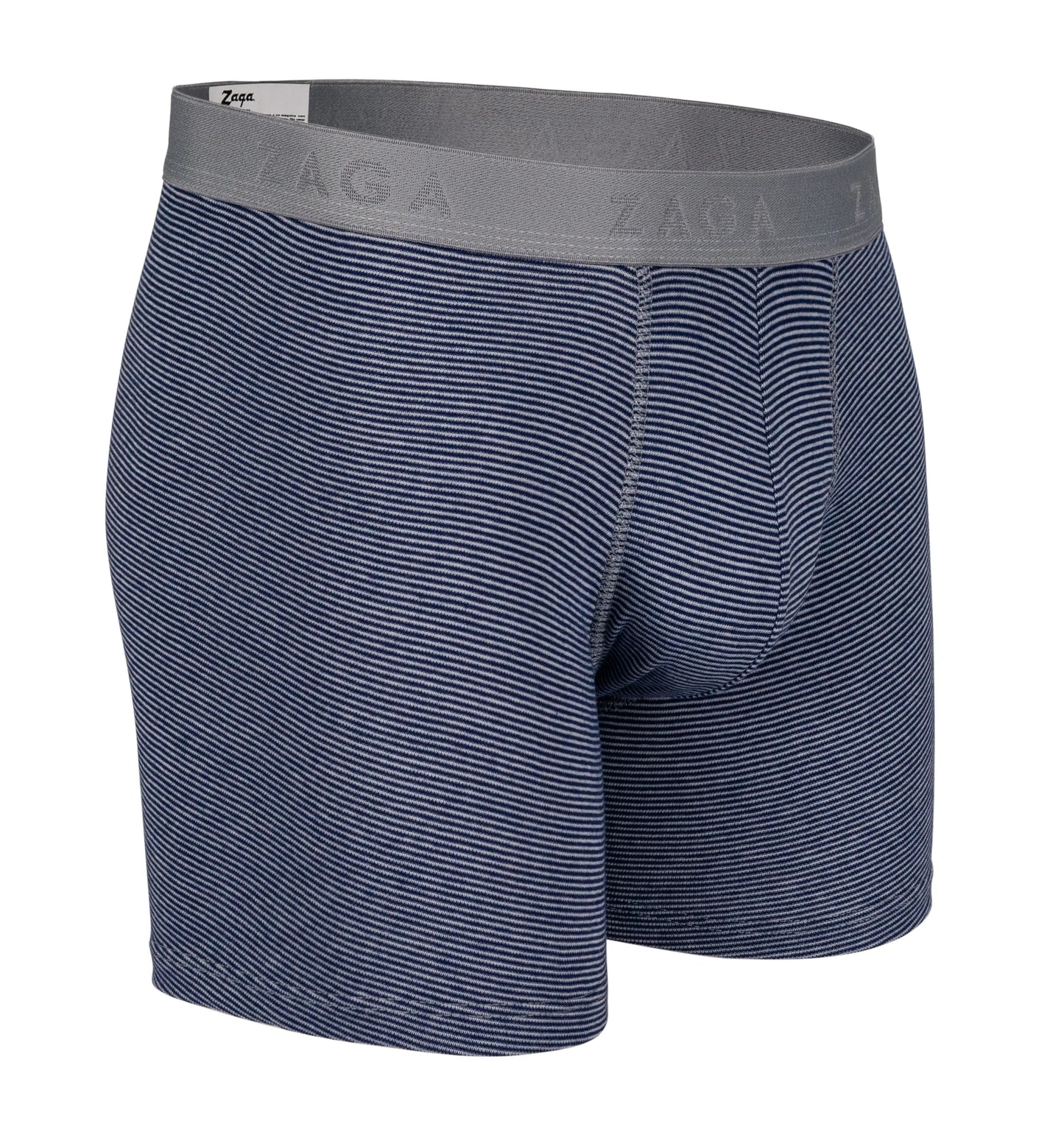 Boxer Largo Algodón 100% 6Pack Azul Rayas Jaspe