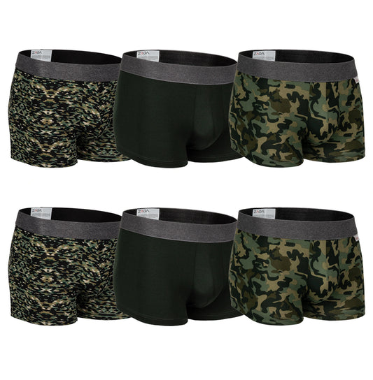 Boxer Corto Rombos Verde 6 Pack