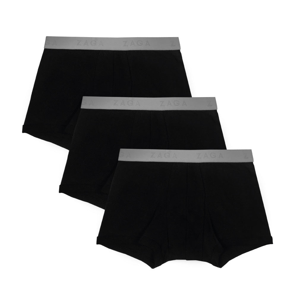 Boxer Corto Algodon 100% 6Pack Negro