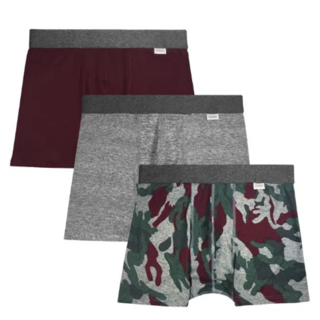 Boxer Largo Camuflaje Vino 6 Pack
