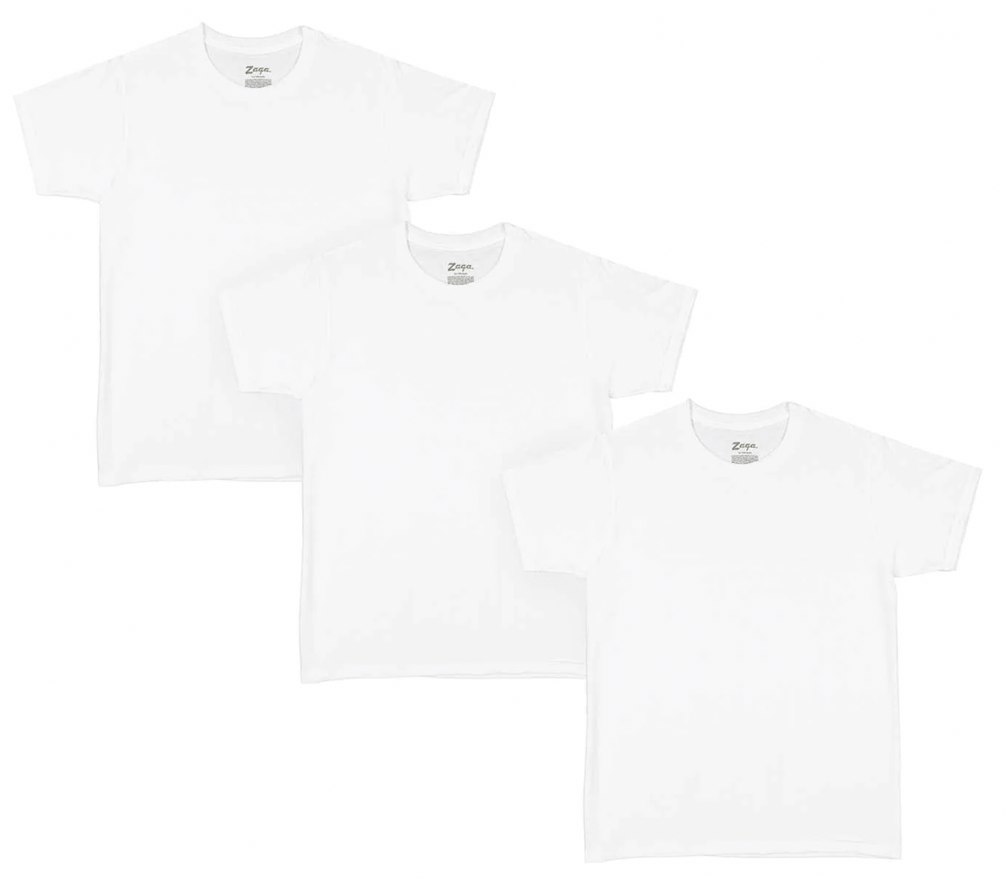 Playera Cuello Redondo Blanca 3Pack