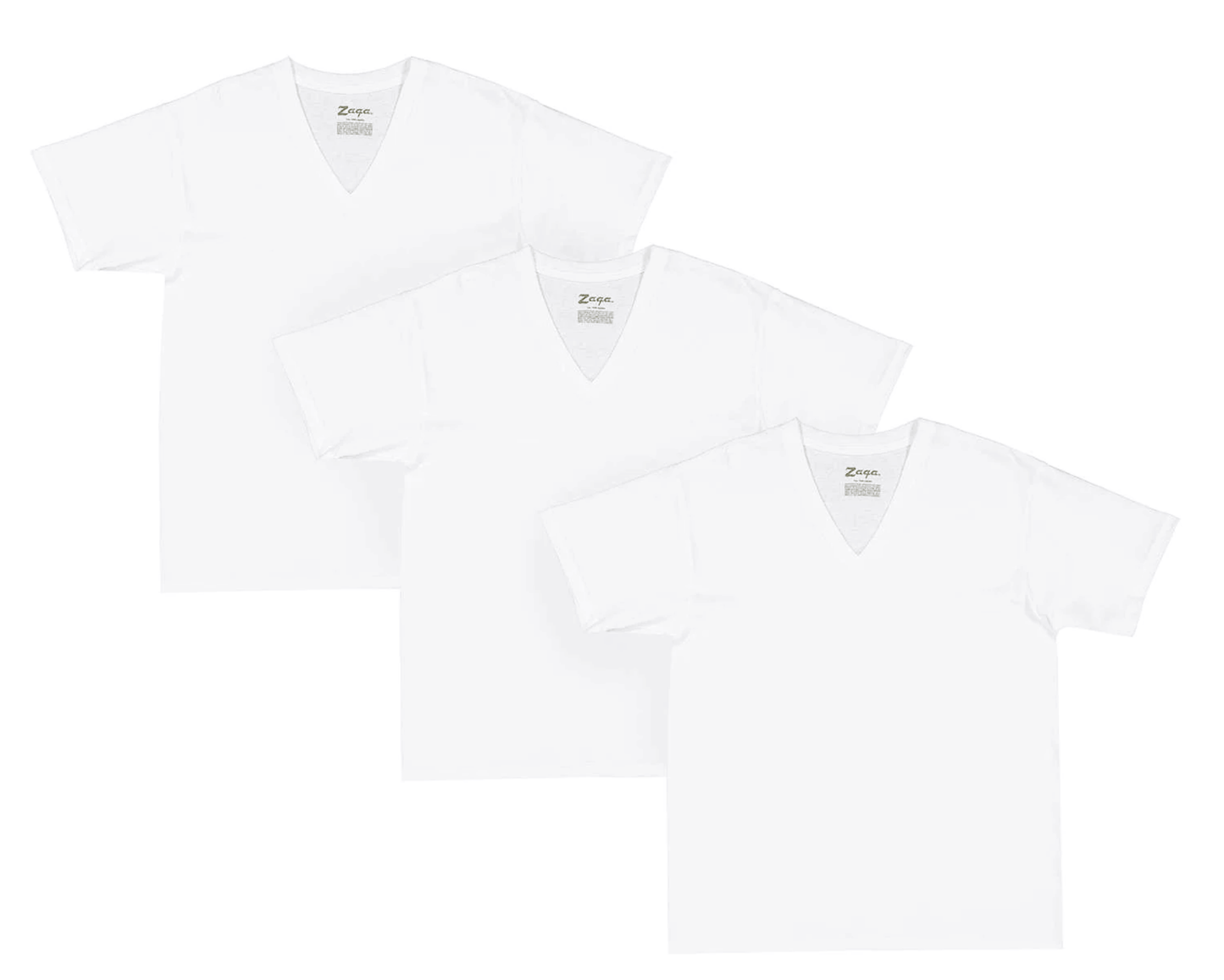 Playera Cuello V Blanca 3Pack