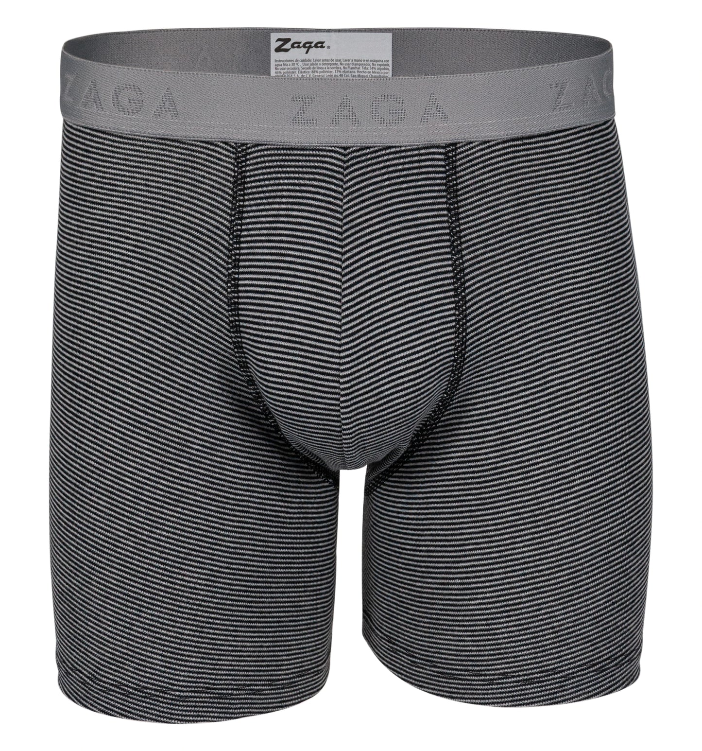 Boxer Largo Algodón 100% 6Pack Negro, Rayas, Jaspe