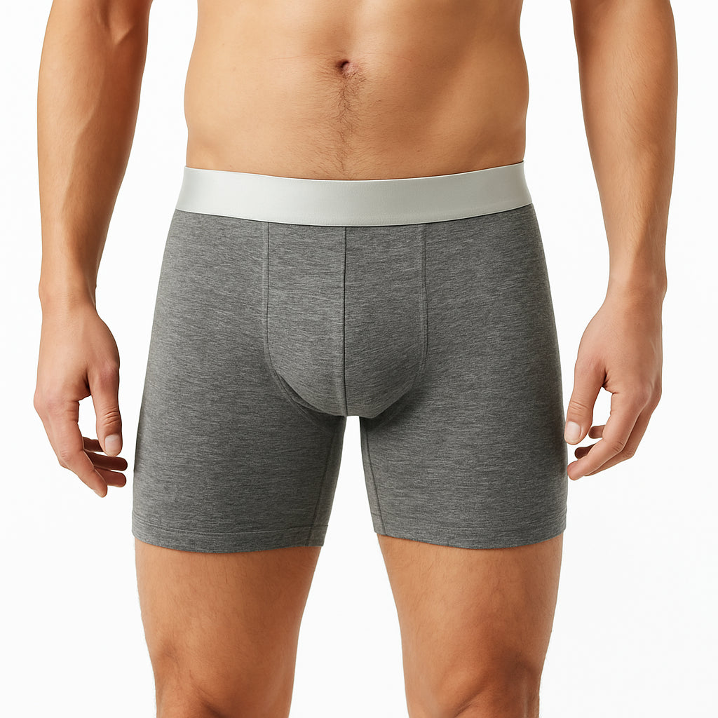 Boxer Largo Everlast 6 Pack Colores Lisos Negro Gris Jaspe