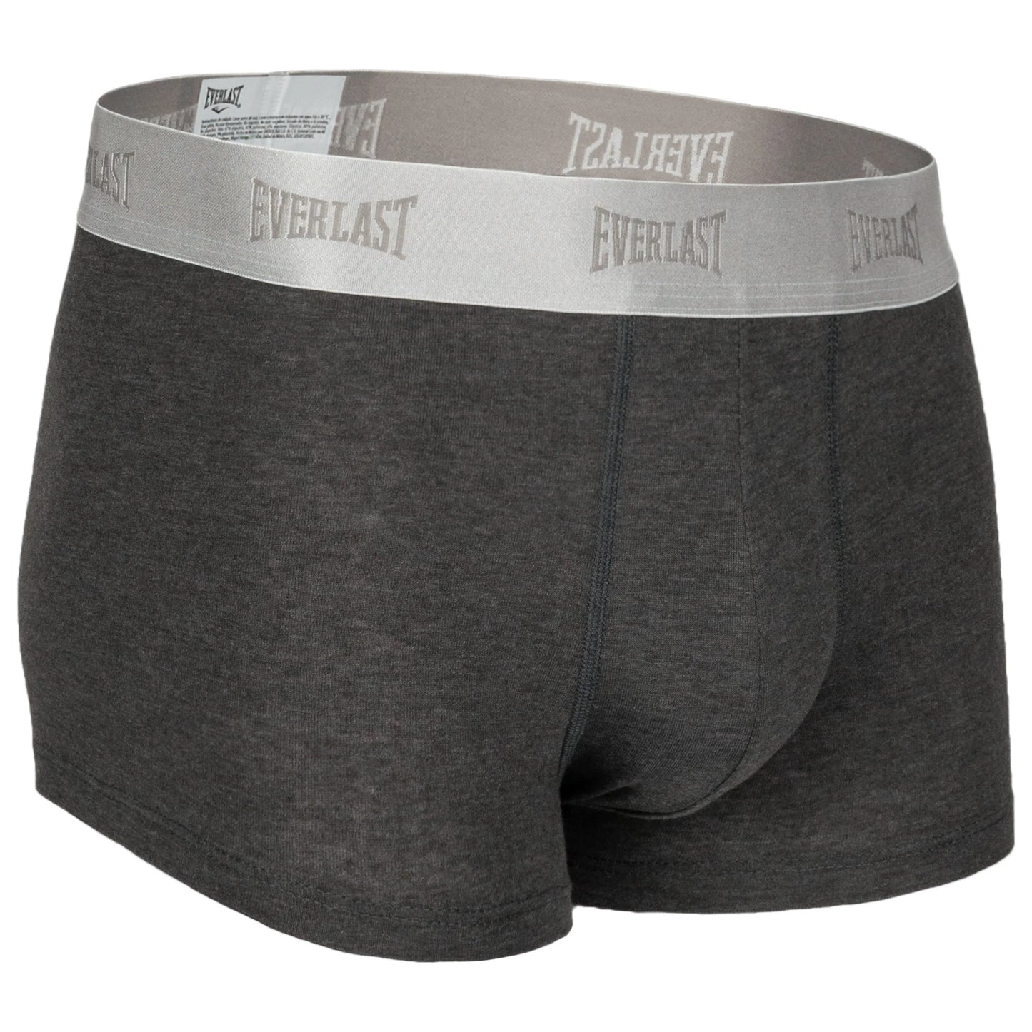 Boxer Corto Everlast Hombre 6 Piezas Negro Gris Jaspe