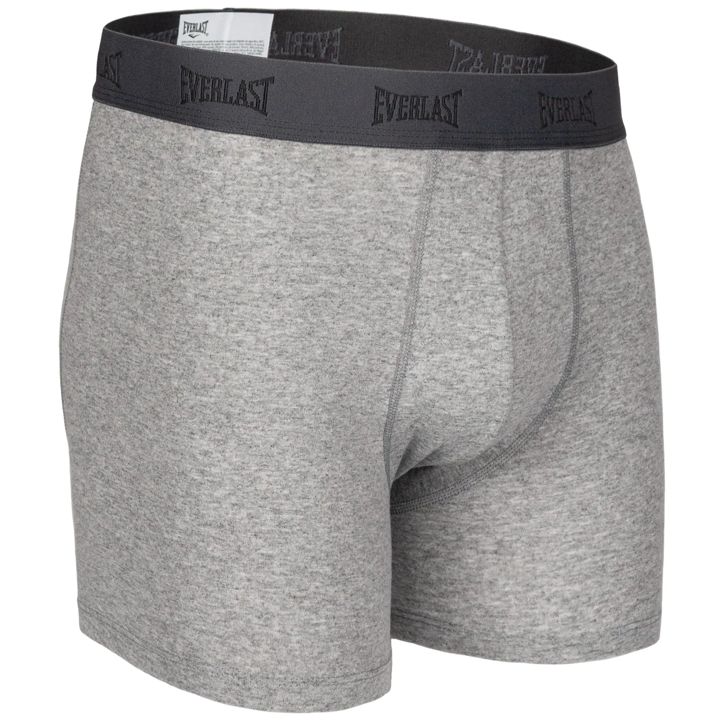 Boxer Largo Everlast 6 Pack Colores Lisos Negro Gris Jaspe