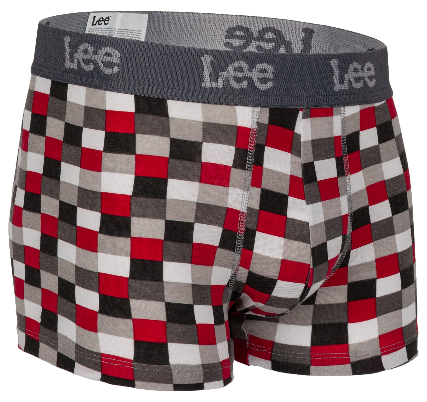Boxer Corto Lee 6 Pack Rojo Cuadros Oxford