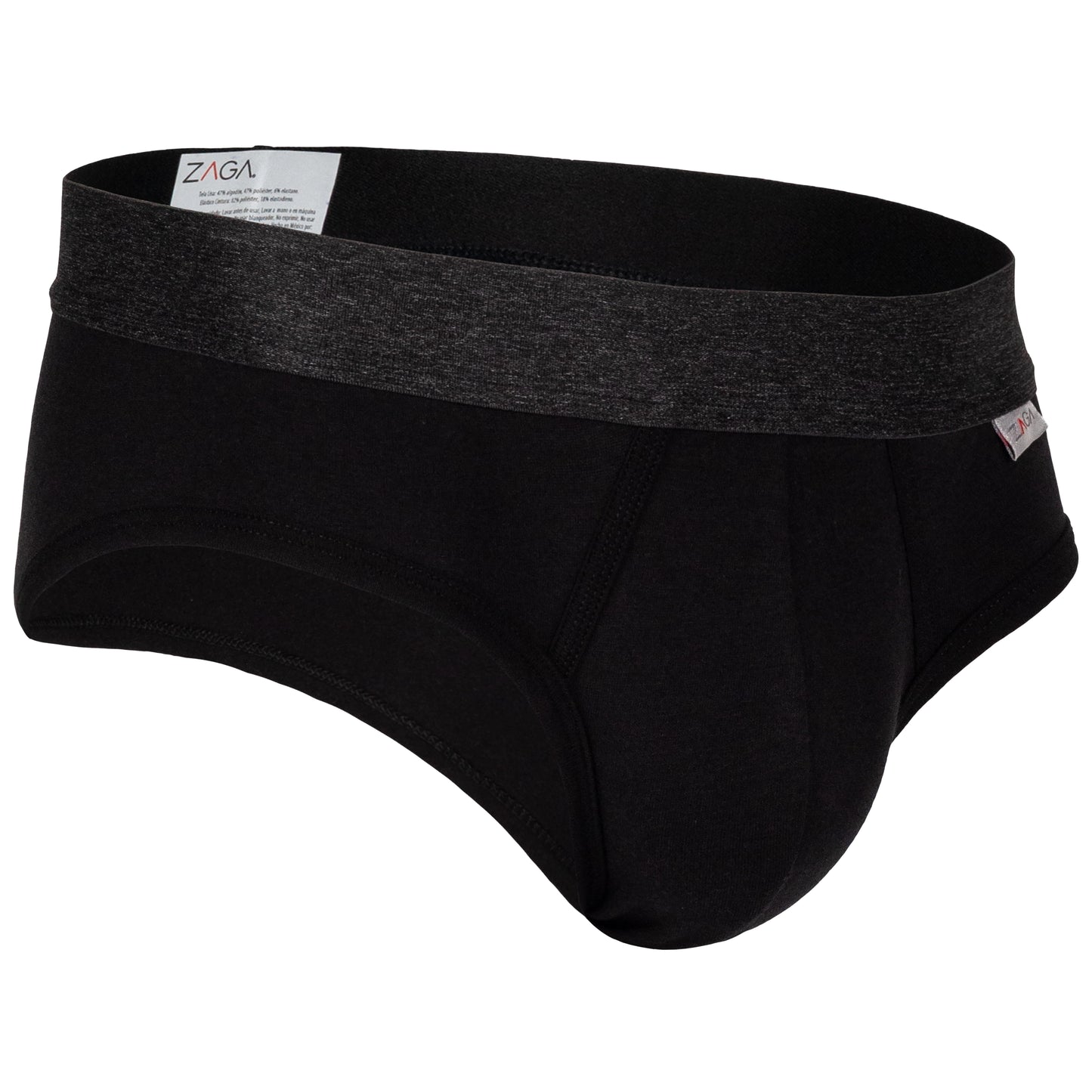 Brief 5 Pack Negro Gris, Jaspe