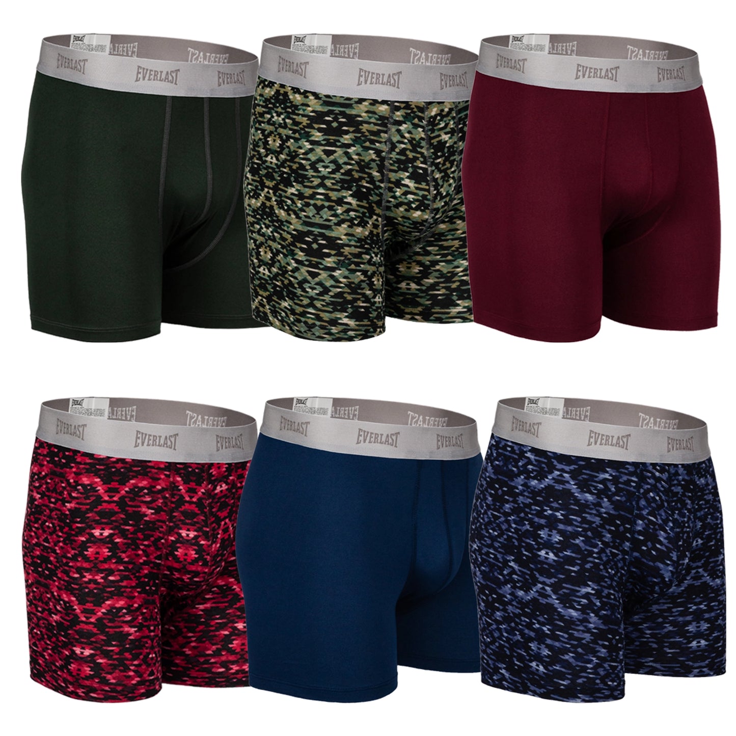 Boxer Largo Everlast 6 Pack Rombos Lisos