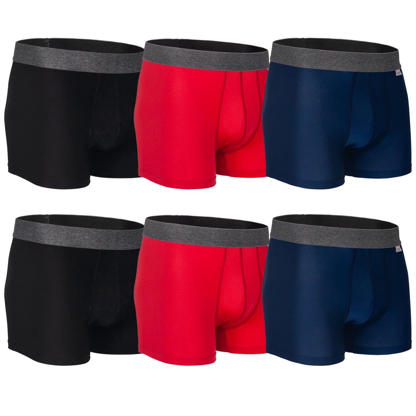 Boxer Corto Zaga Hombre 6 Piezas Mesh y Microfibra Sport