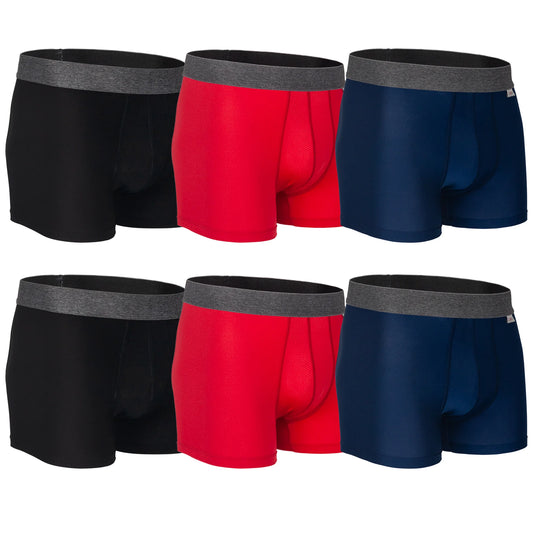 Boxer Corto Zaga Hombre 6 Piezas Mesh y Microfibra Sport