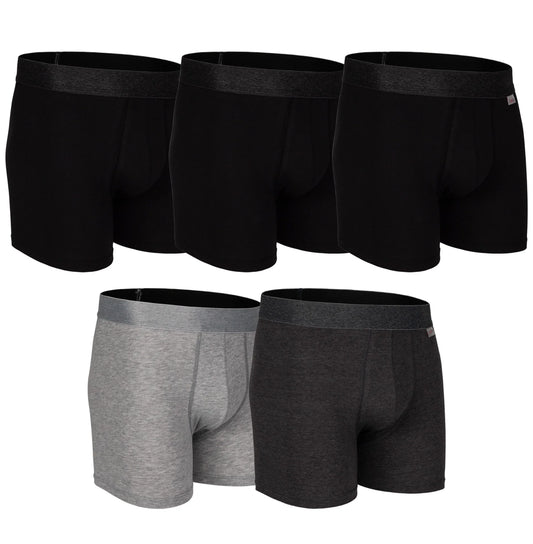 Boxer Largo 5 Pack Negro, Gris, Jaspe