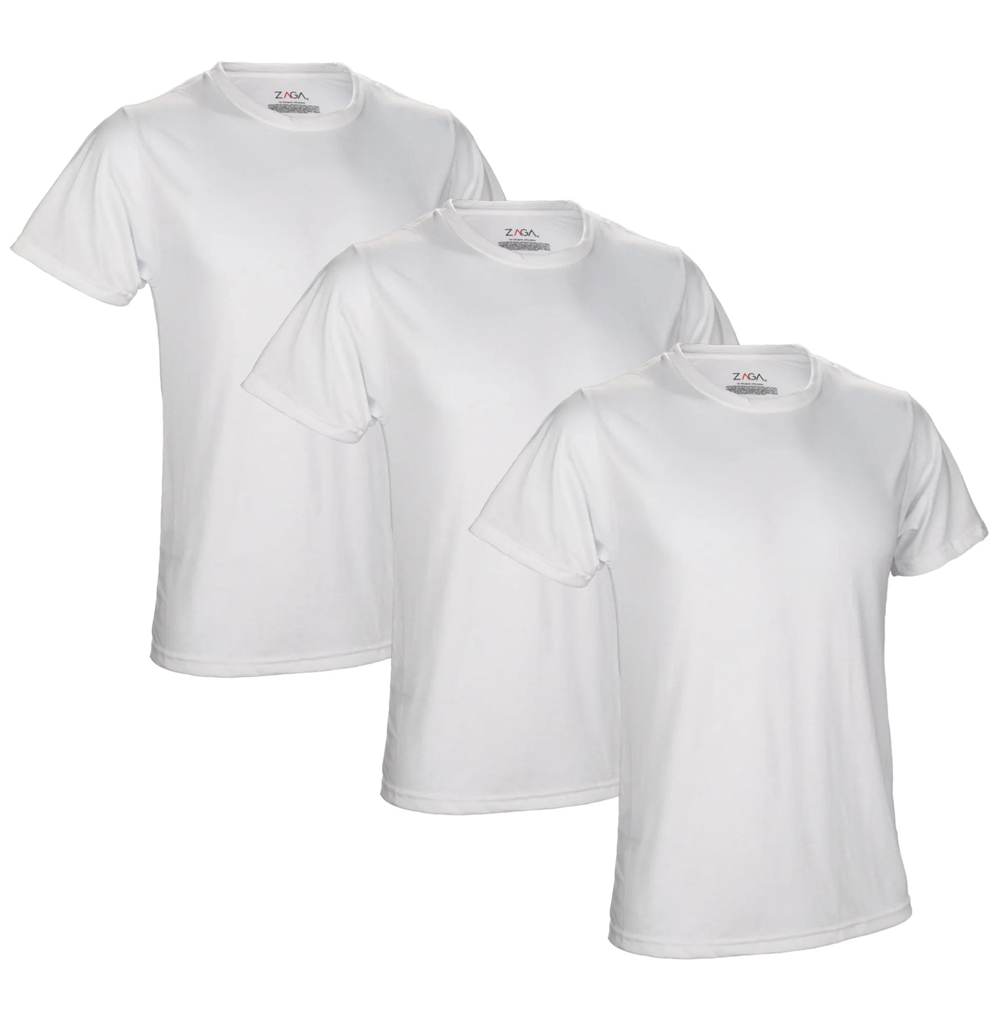 Playera  Cuello Redondo Blanca 3Pack