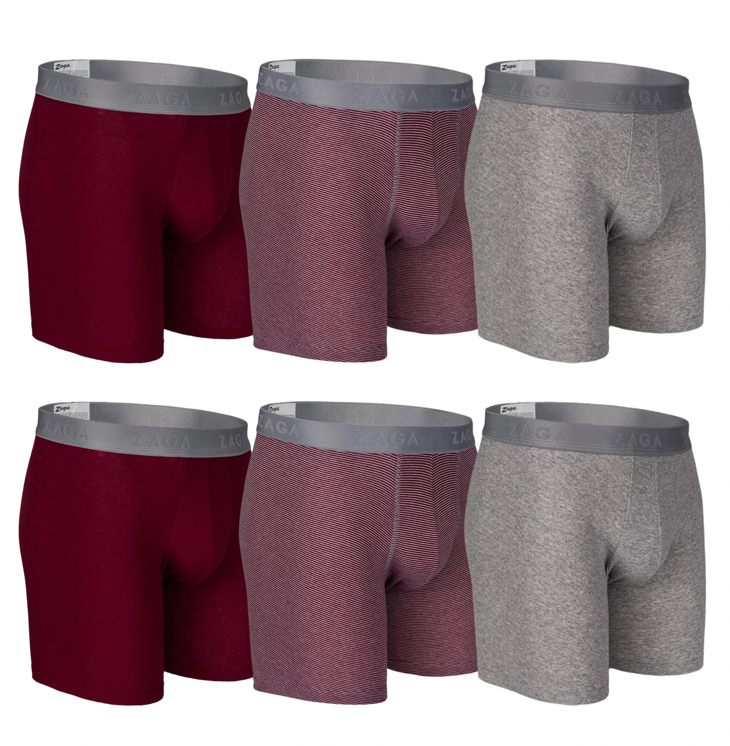 Boxer Largo Algodón 100% 6Pack