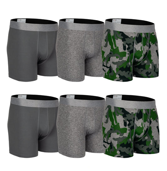 Boxer Largo Camuflaje Verde 6 Pack