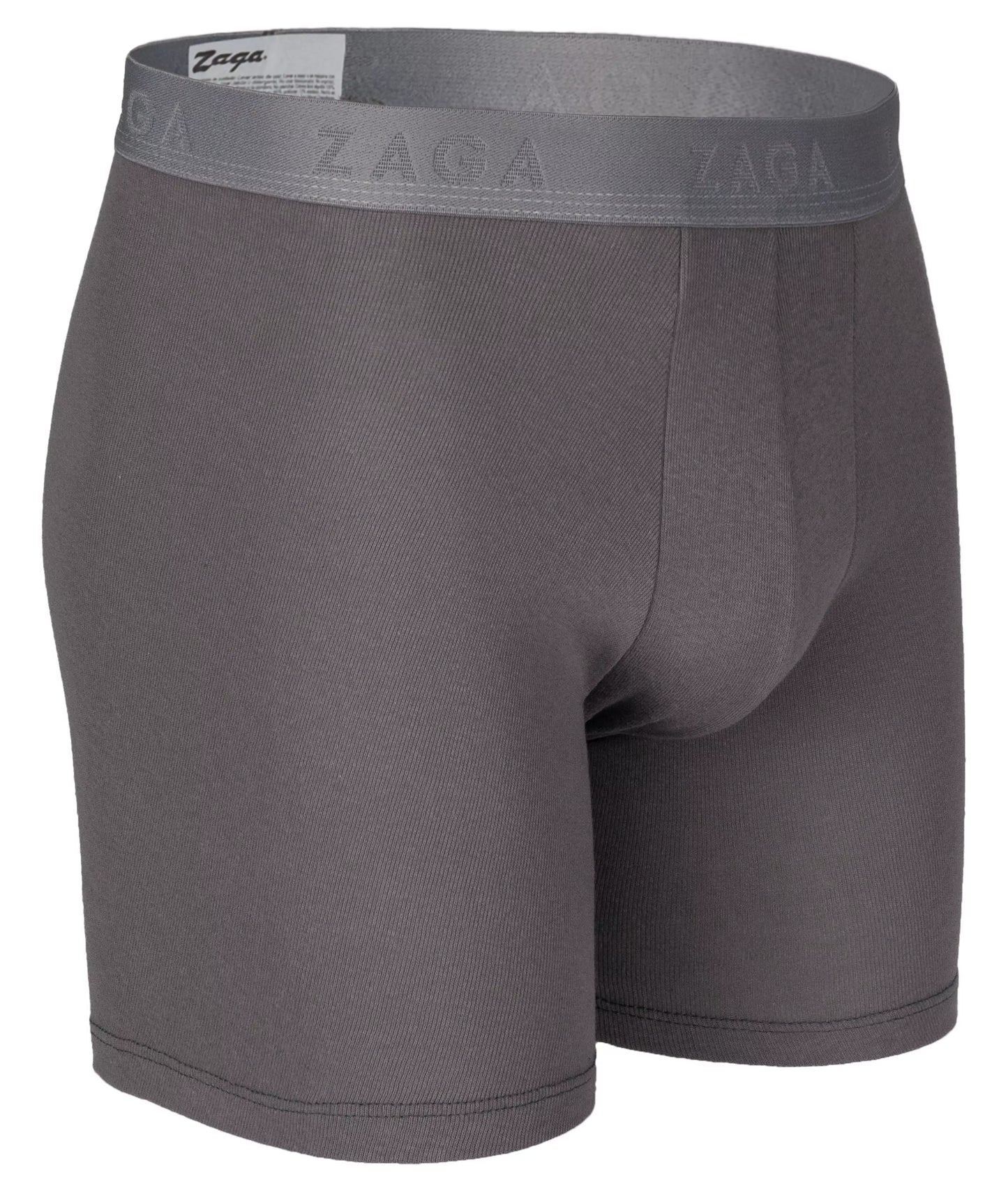 Boxer Largo Algodón 100% 6Pack Negro, Acero, Jaspe