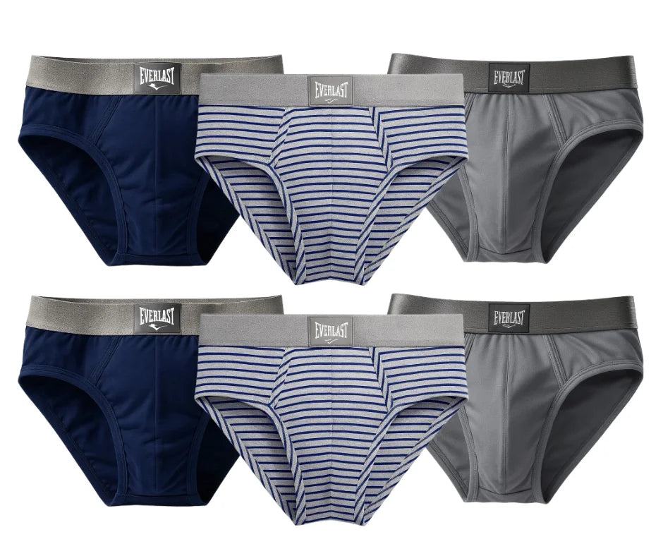 Brief 6 Pack Colores Lisos Rayas Everlast