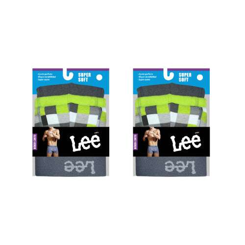 Boxer Corto Lee 6 Pack Verde Cuadros